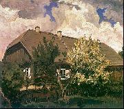 Ferdynand Ruszczyc Manor house in Bohdanew Spain oil painting artist